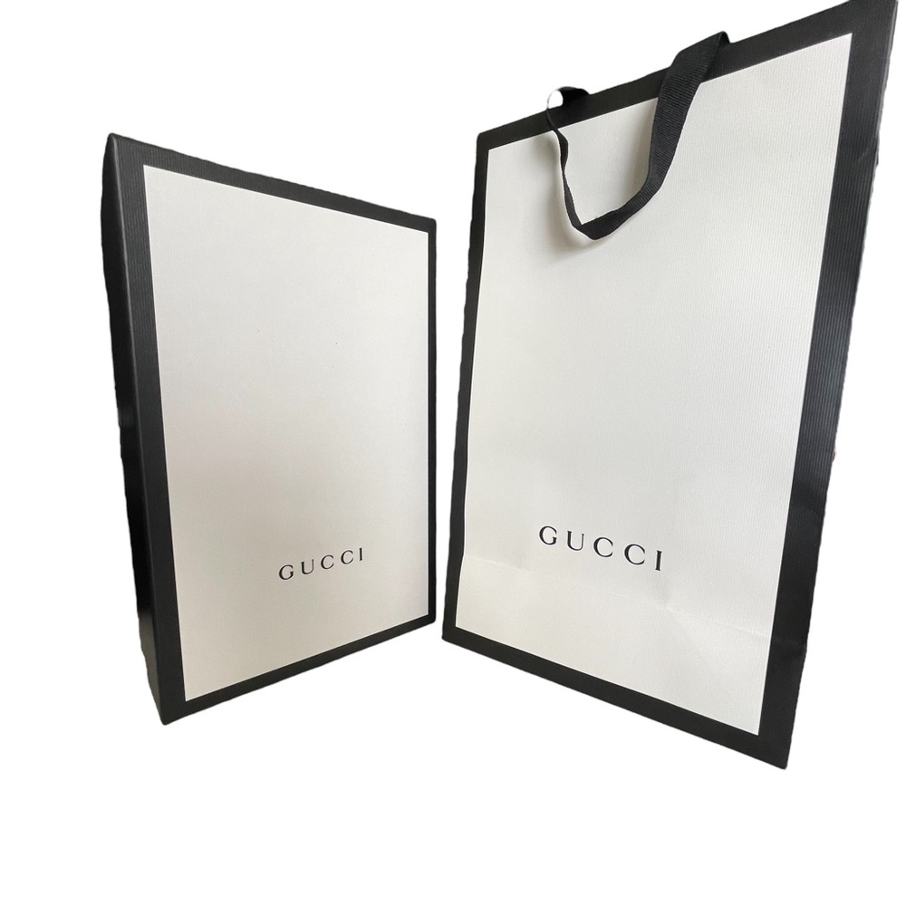 Empty Gucci Shoe Box/Gift Box and Matching Gucci Shopping Bag - Picture 5 of 8